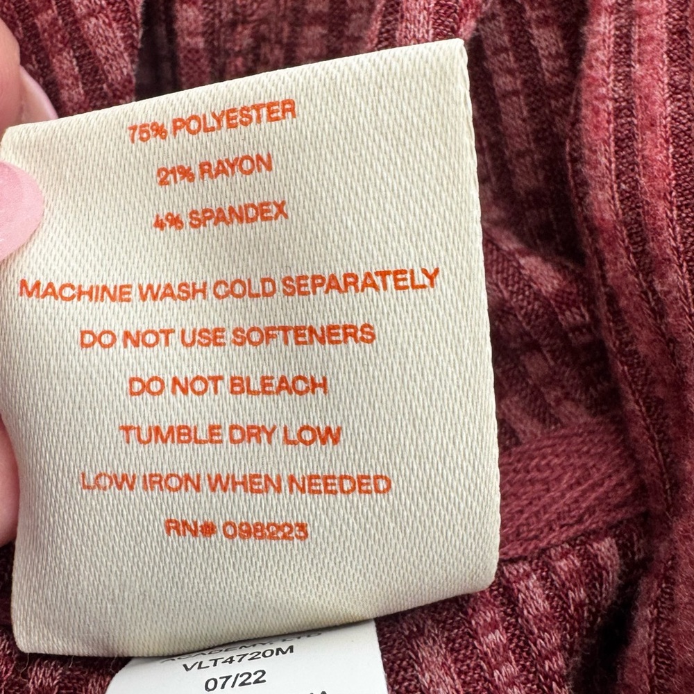 Freely Rust Colored Ribbed Hoodie - Picture 7 of 7